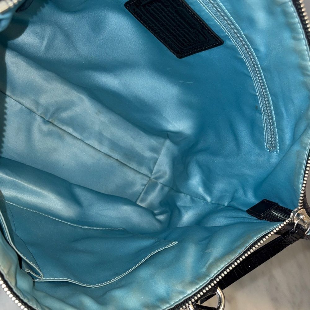 Coach Bag Purse Handbag Pocketbook Y2K Poppy Lurex Signature Logo Sateen Tote - Picture 14 of 16